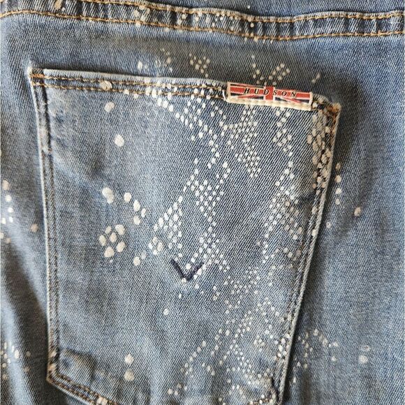 Hudson Nico Super Skinny Jeans with White Design - Picture 12 of 12